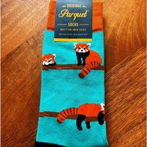 COPY - Parquet Novelty Men’s Fun Crew Socks Fox Sock 10-13 Shoe Sz. 6-12.5